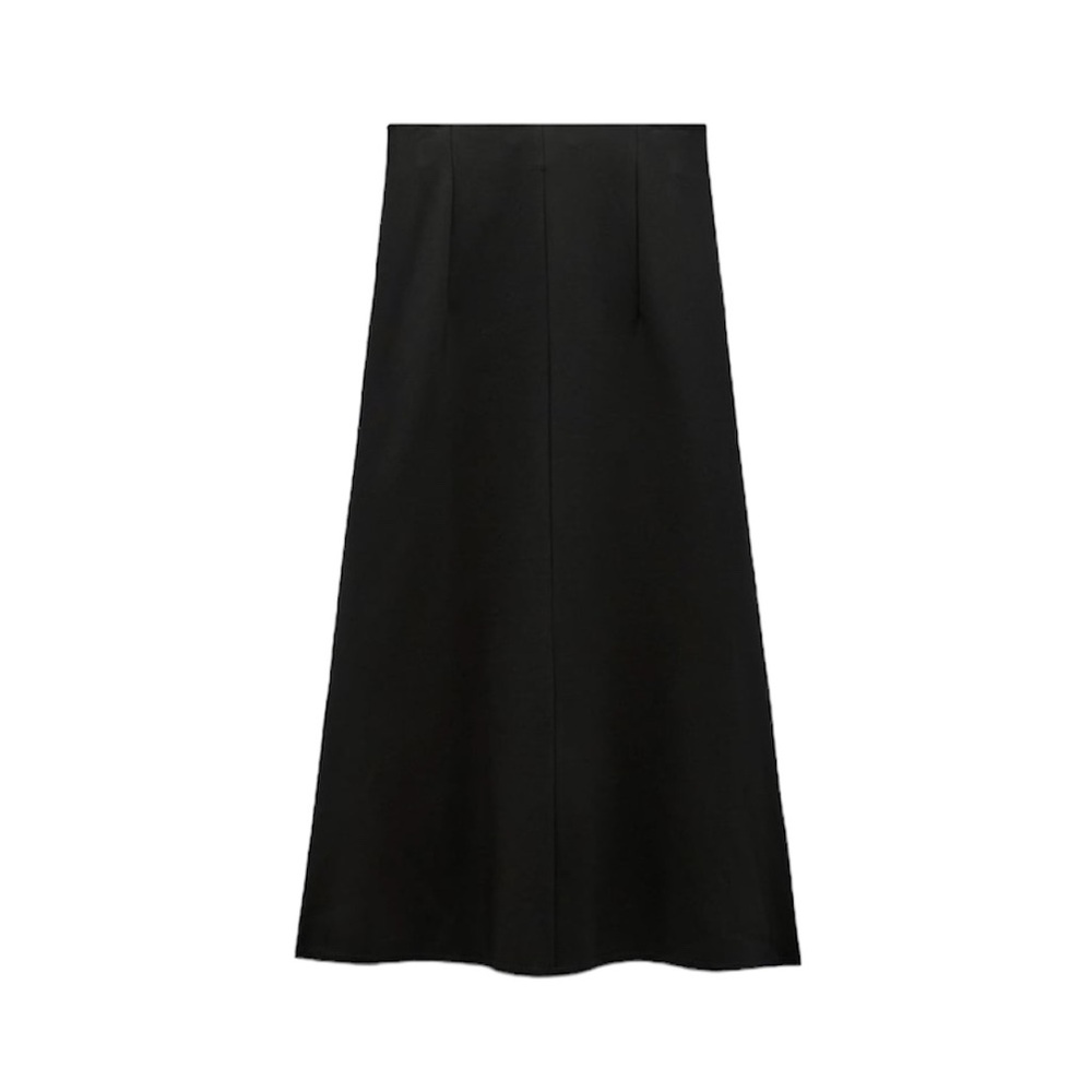 ZARA Black Midi Skirt